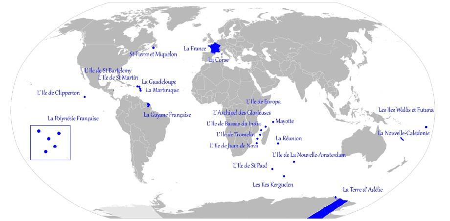 Carte des outremers